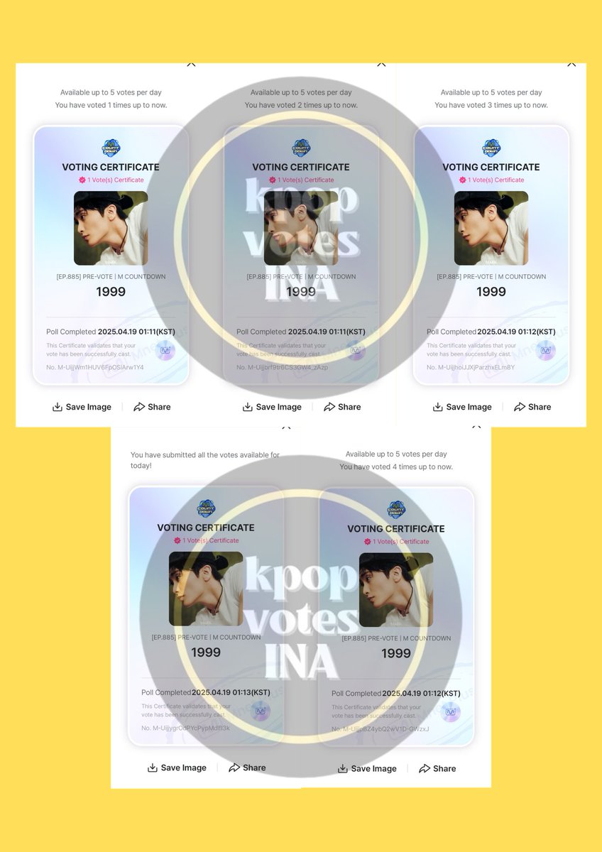 votes_ina's tweet photo. RT DEAL for #MARK done 💛

25🎟️ prevote mcountdown ✅

Thank you so much for participating ✨

#votes_ina https://t.co/mdT5EUsK0H
