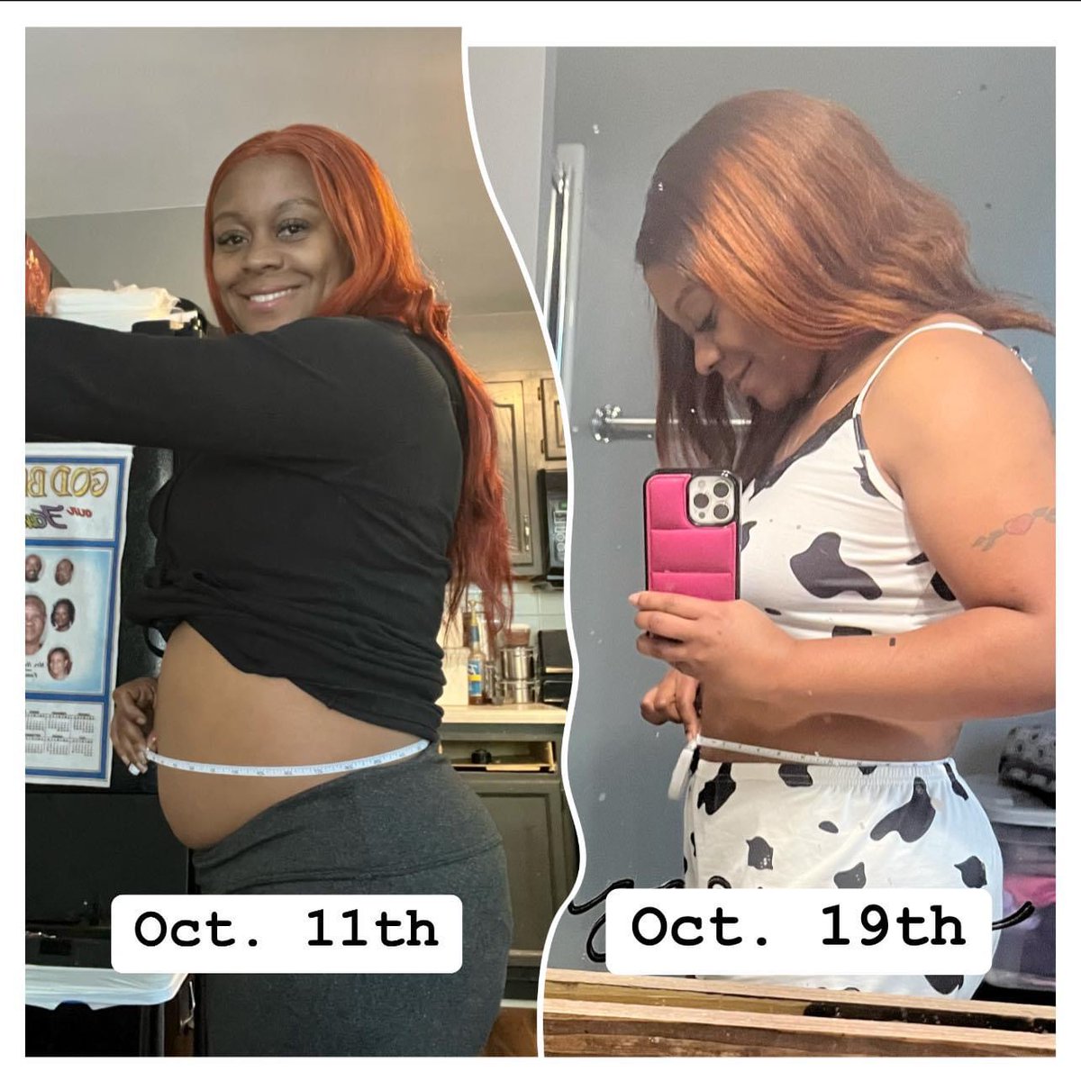 IMBLESSEDTOBLES's tweet photo. 😮😮3 inches off my waist in less than 2 weeks!!! 😮😮 The belly is shrinking 🤩 https://t.co/0tyqDfDSZJ https://t.co/7JX2yvVaBc