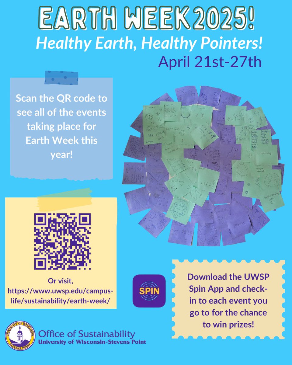 Earth Week kicks off on Monday! Visit this link to learn about the fun events being offered on campus to celebrate the week: bit.ly/3Yly0e3.