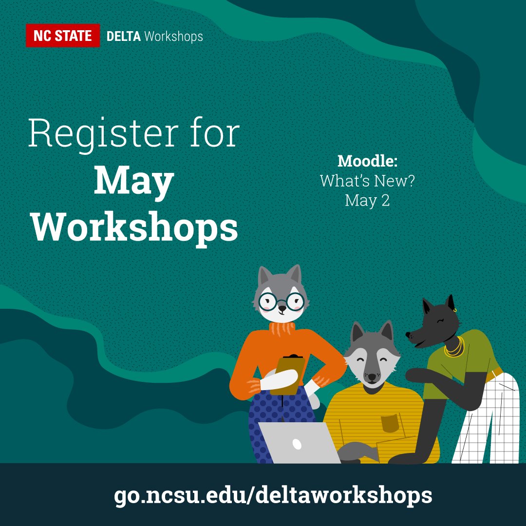 NC State DELTA (@ncstatedelta) on Twitter photo Wondering what's new in @Moodle for the 2025-2026 academic year? Join us in this 30-minute demonstration workshop to walk through the critical updates. <a href="/WolfpackAtWork/">Wolfpack At Work</a> <a href="/NCStateOFE/">NC State Office for Faculty Excellence</a> <a href="/ncsulibraries/">NC State University Libraries</a> <a href="/NCStateOIT/">NC State OIT</a>
reporter.ncsu.edu/link/instancev… Wondering what's new in @Moodle for the 2025-2026 academic year? Join us in this 30-minute demonstration workshop to walk through the critical updates. <a href="/WolfpackAtWork/">Wolfpack At Work</a> <a href="/NCStateOFE/">NC State Office for Faculty Excellence</a> <a href="/ncsulibraries/">NC State University Libraries</a> <a href="/NCStateOIT/">NC State OIT</a>
reporter.ncsu.edu/link/instancev…