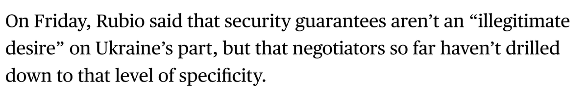 michaeldweiss's tweet image. Per Bloomberg, the Rubio/Witkoff plan is to let the Russians keep what they control, get sanctions lifted, and then maybe sorta figure out security guarantees for Ukraine. Smiley is suspicious, Percy. archive.ph/aIOtO#selectio…