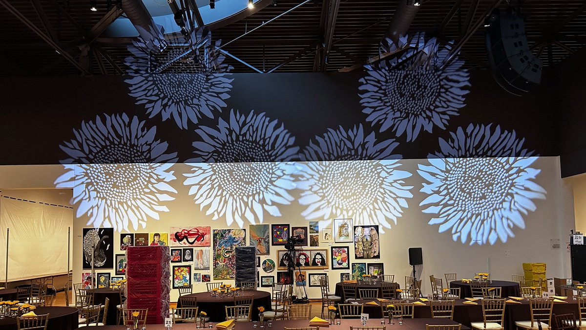 apollo_mfg's tweet photo. Sunflower spotlight! 🌻 Custom gobo in action! Apollo MFG's D size ME-1167 shines bright on the Eco Spot LED C60 #CustomGobo #ApolloMFG #EcoSpotLED #LightingDesign https://t.co/z33AX7rFbE