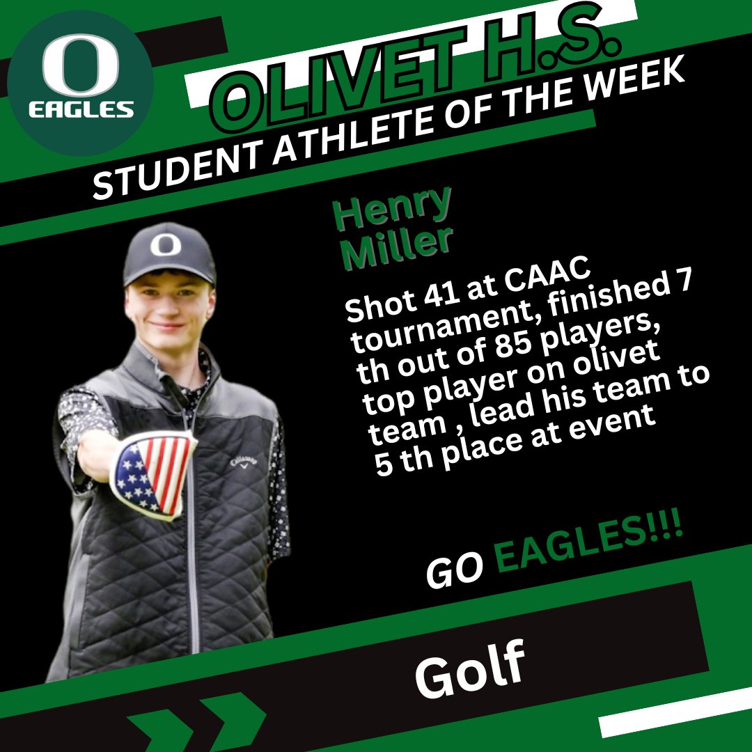 OlivetSports's tweet photo. Olivet High School Student Athletes of the Week!
#OlivetEagles https://t.co/0iT32cH1zk
