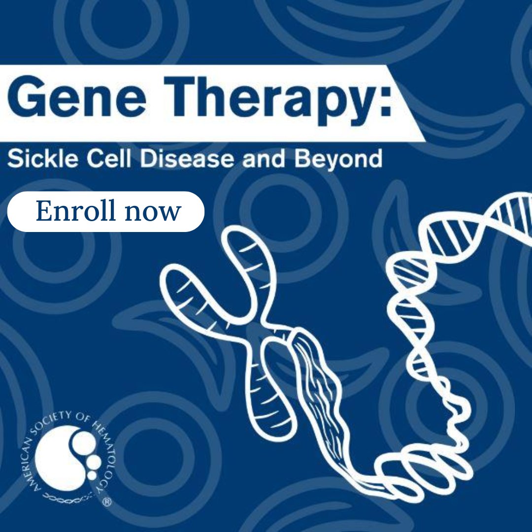ASH’s new #GeneTherapy course is here! 🙌 

Explore the power of gene therapy in #hematology using #SickleCell as a model. Learn the science, clinical applications, &amp; future impact. Earn CME/MOC credits! 

Enroll today: academy.hematology.org/local/catalog/…

#ASHEducation #MedTwitter