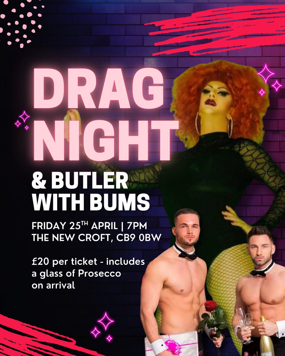 👠  DRAG NIGHT | Sass, sparkle, and shirtless service... what more could you want?! Join us for a fabulous Drag Night next Friday at The New Croft!

It’s going to be a wild one – don’t miss out!

Book here: ow.ly/KaJY50VCm2J