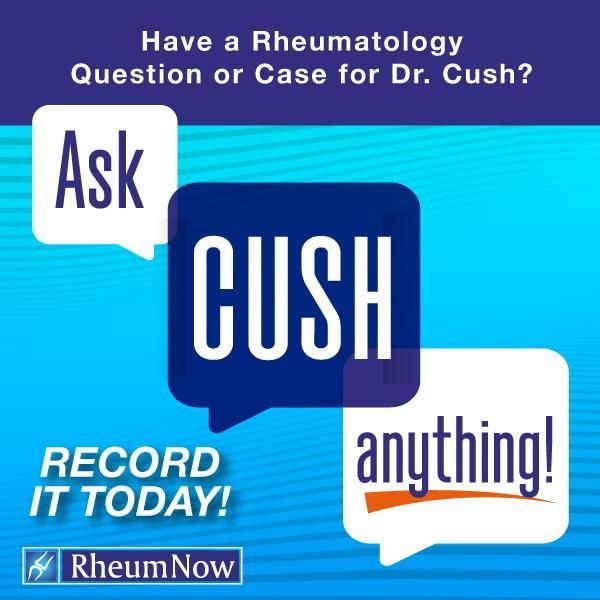 Do you have a rheumatology question or case for Dr. Cush? Record it today and you might be featured in an upcoming podcast episode! buff.ly/k7rIQb3
