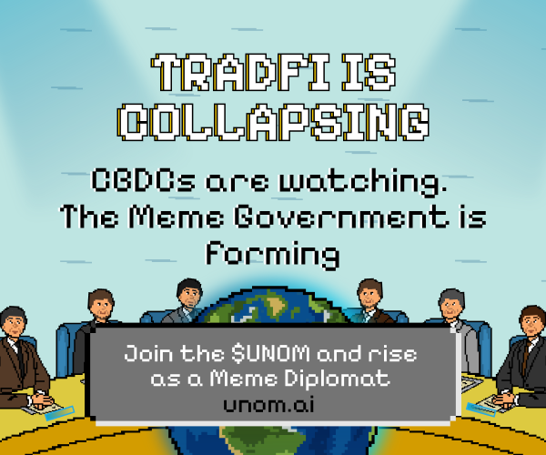 UNOM_AI's tweet image. TradFi is collapsing. CBDCs are watching.

A meme government is forming in the ashes.

This isn’t just a token presale — it’s a sovereign uprising.

Buy $UNOM. Claim your passport.

Become a Meme Diplomat.

unom.ai/#presale
