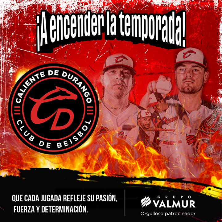 grupovalmur's tweet photo. La pasión por el béisbol se enciende una vez más. En Grupo VALMUR nos llena de orgullo apoyar al equipo @calienteddgo  ¡Que esta temporada 2025 venga llena de victorias y momentos inolvidables!
📷 ¡A jugar con el corazón!
#CalienteDurango #GrupoVALMUR #durangoestáquearde https://t.co/3LnSLUCZhI