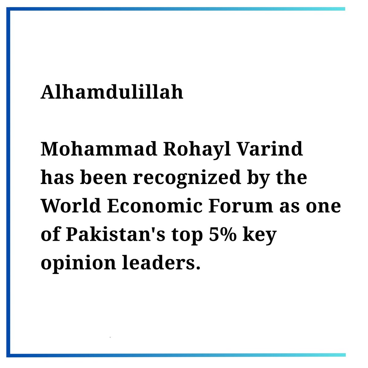 RohaylVarind's tweet photo. Alhamdullilah 

@wef https://t.co/OP3EEd0rsW