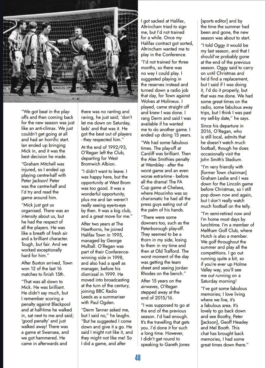 Leemorris__'s tweet image. The latest @officialhtsa Heritage Project interview is with former @htafc player Kieran O'Regan.
Not only did he play over 200 games between 1988 and 1993, he was also a regular on the radio throughout the 2000s.