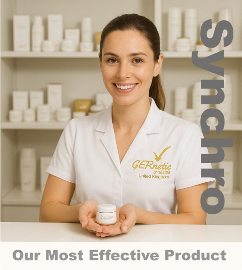 GERneticUK's tweet photo. Our hero product Synchro is the cornerstones of the GERnétic range. With its unrivaled regenerating and healing powers, Synchro is the one cream you cannot go without! #gernetic #gerneticuk #skincare #antiageing #beauty #beautysalon #beautytreatment #bestproduct https://t.co/YZOMnT4AW4