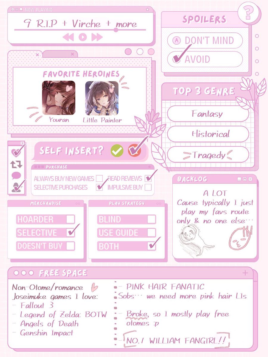 Ph0lia's tweet image. I realised I never really posted my intro on this account, so here it is!!
Would love to get to know more folks in the community (๑˃̵ᴗ˂̵)
┊         ┊   ┊     ┊
┊         ┊   ┊   ˚★⋆
┊         ┊   ⋆
┊         ★⋆
┊ ◦
★⋆

↳˗ˏˋ[ #otometwt / #otometwtintro ]ˊˎ˗ ↴