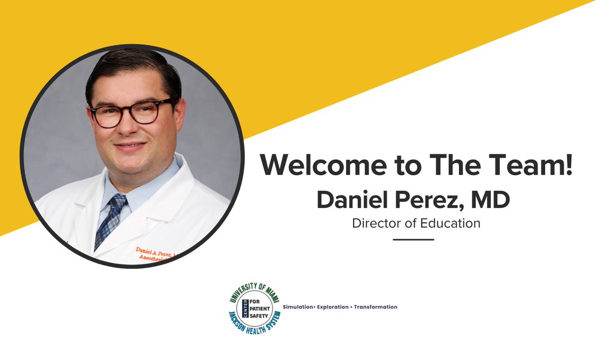 We are pleased to welcome Dr. Perez to our team, where he will lead simulation-enhanced training initiatives and collaborate with colleagues across departments to advance patient safety education and innovation. We look forward to the progress he will help drive in his new role.