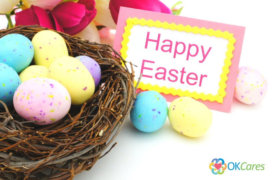 🐣🌷 Spring into joy this Easter! 🌷🐣

🌸 Wishing you a warm and wonderful Easter from the OKCares.org  family! 🌸