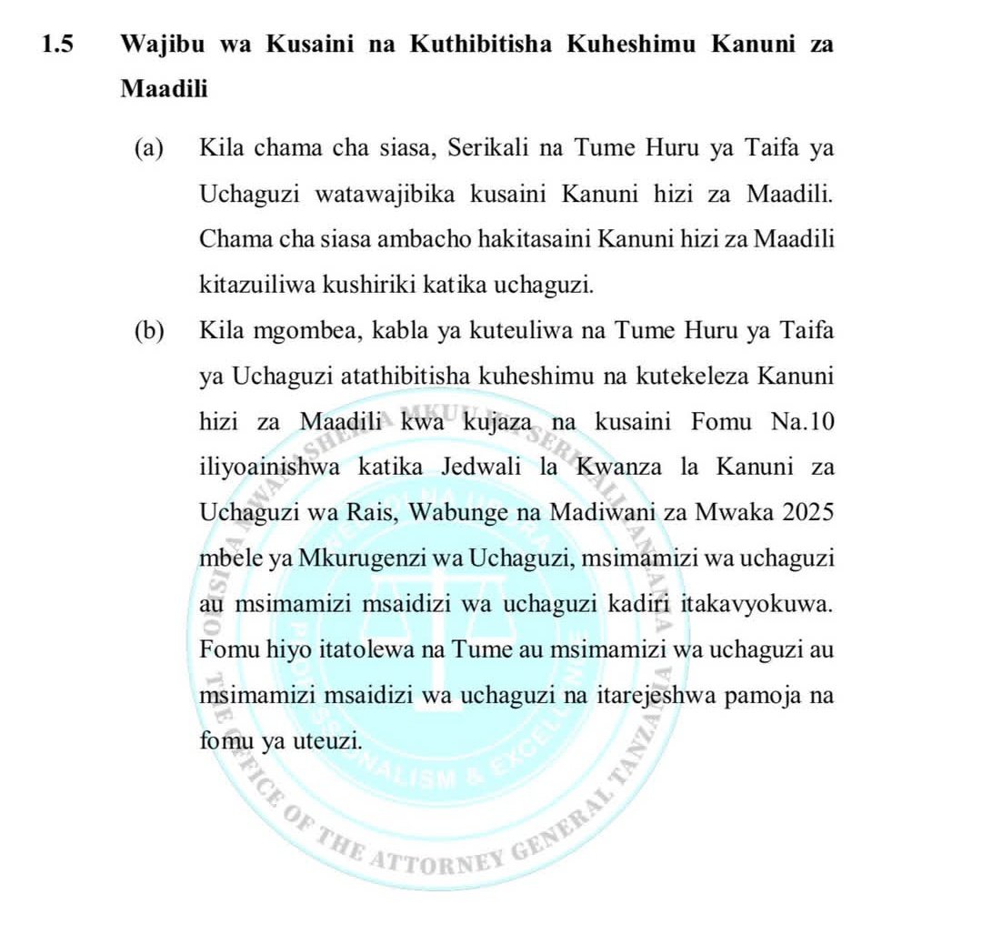 Sasa wale waliokua wanajipa moyo kuwa bado kutosaini hakuwazuii kushiriki uchaguzi wakikua  wanatumia kanuni gani?.

Na Uzuri zishatangwaza kwenye gazeti la serikali kiufupi wale G55 watafute pakwenda sasa Chama chao kimeshaua ndoto zao za kuwa Viongozi.