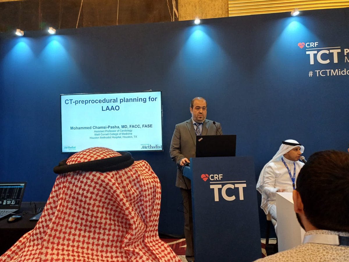 ChamsiPash's tweet image. Interactive session using CT 3mensio for LAA pre and post assessment . Great discussions and interest in the filed, a pleasure to be part of @TCT_ME_ #TCTMiddleEast2025 @mirvatalasnag @drptca @AlkashkariWail