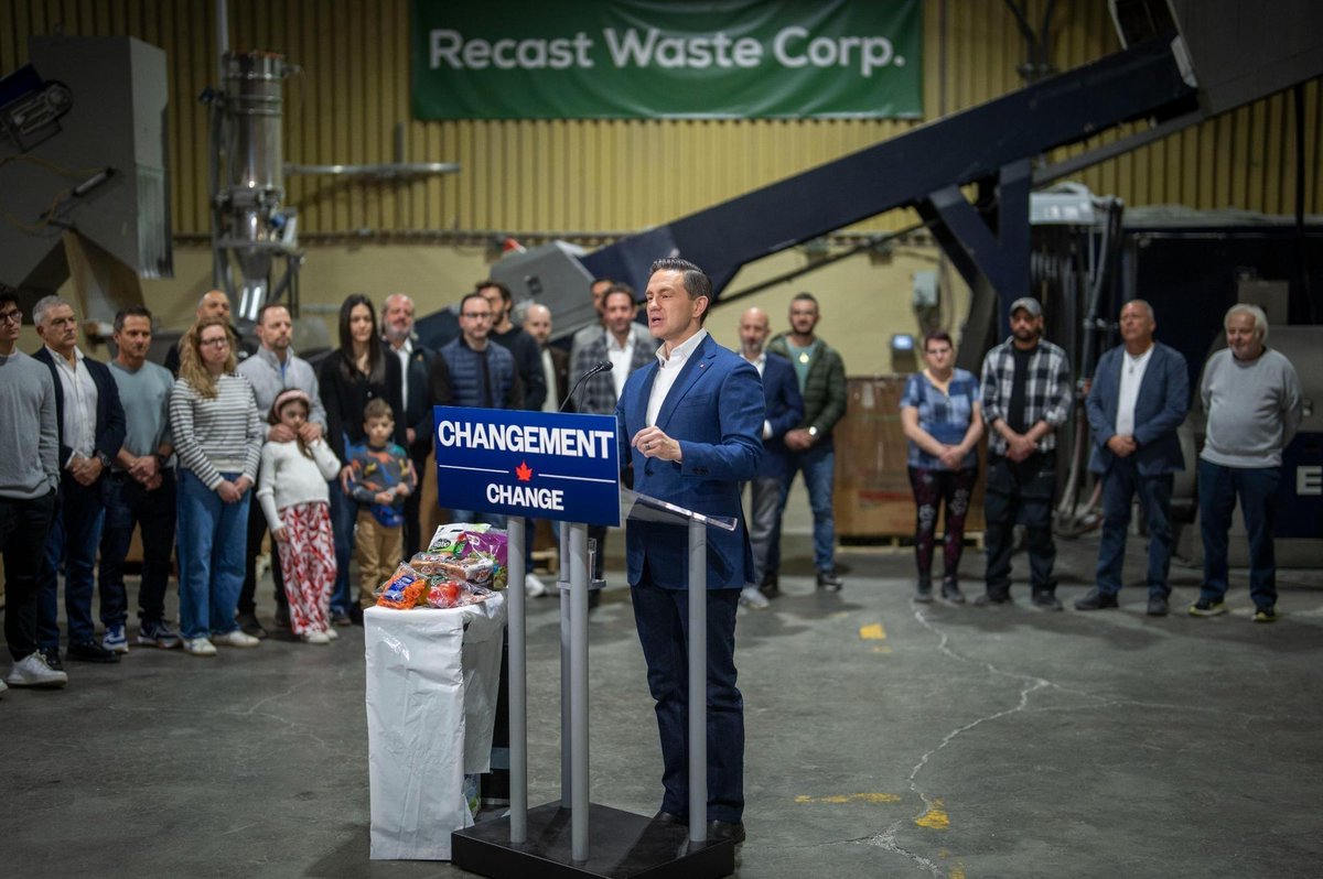 PierrePoilievre's tweet photo. The Liberal tax on plastic food packaging will drive up grocery costs for families by $400/yr, increase food waste and force 60,000 jobs out of Canada.

The Conservative Plan for Change will axe the food packaging tax and scrap these costly Liberal bans to save your job and your money.