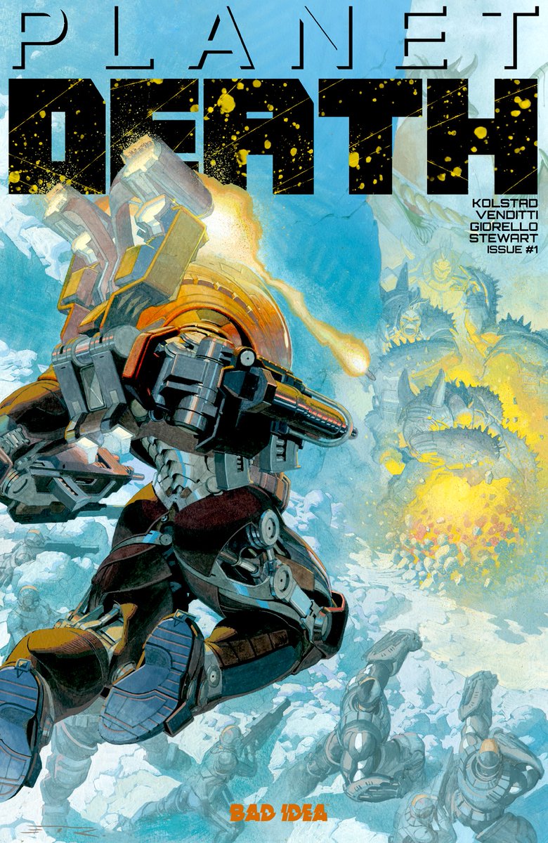 The biggest book of the year now has the biggest cover line-up!

A who’s who of comics superstars were so enamored by the breath-taking PLANET DEATH interior by Tomás Giorello (STAR WARS, CONAN) they are joining him on covers for issue one!

Behold below the stunning PLANET DEATH