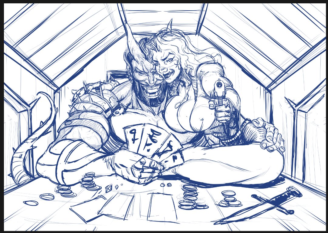 “I’m a devil and I bought this gun from a planar merchant from a world called Urth.”
