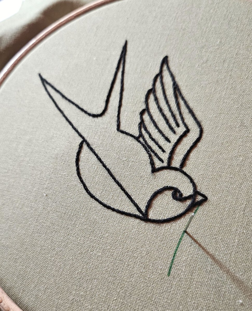 The first thing we need to do is outline everything in black. This design is inspired by traditional tattoo styles, and that means bold outlines!

This design will be going out to subscribers on the 1st May. If you like what you see, sign up now at bealice.ie/plans-pricing