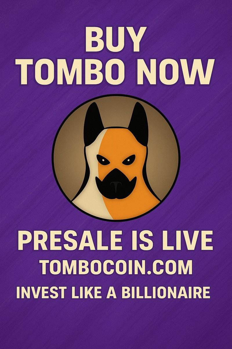 tombocoin's tweet photo. $TOMBO — The Underdog That’s About to Dominate Solana 💥🚀🚀

In a world of cookie-cutter meme coins, $TOMBO is the fresh, fearless contender that’s turning heads and sniffing out millionaires.

Born on Solana, backed by locked liquidity, and fueled by a roaring community — this isn’t just hype… it’s a movement.

With lightning-fast transactions, a clean audit, and major KOL firepower behind it, $TOMBO is built for one thing: explosive growth.

The presale is live. The clock is ticking. And the next wave of crypto winners are already loading their bags.

Will you run with the pack — or watch from the doghouse?

Join the $TOMBO presale now and invest like a billionaire.
https://t.co/hOeSj0uBzq