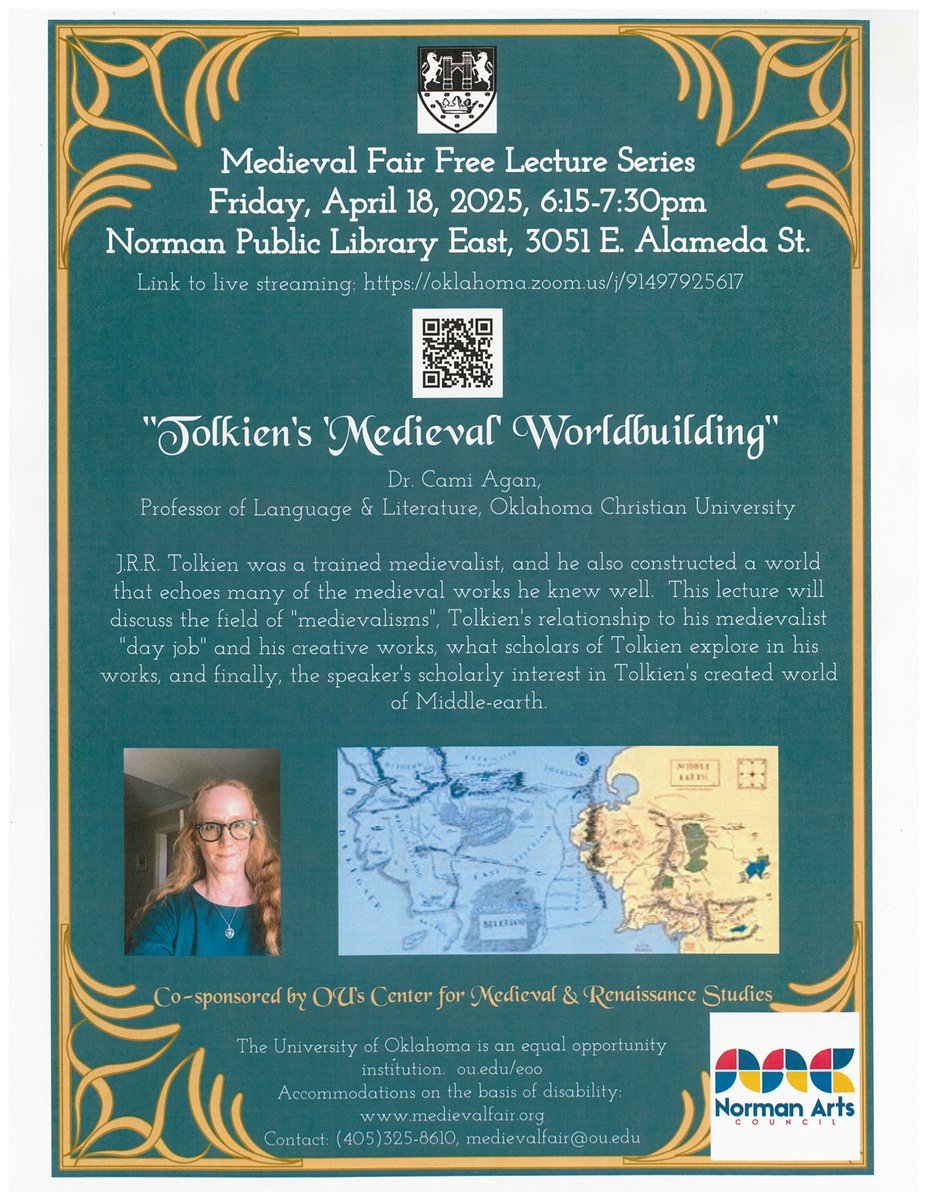 We're looking forward to seeing you at tonight's lecture on "Tolkien's 'Medieval' Worldbuilding"!
medievalfair.org/events/details…