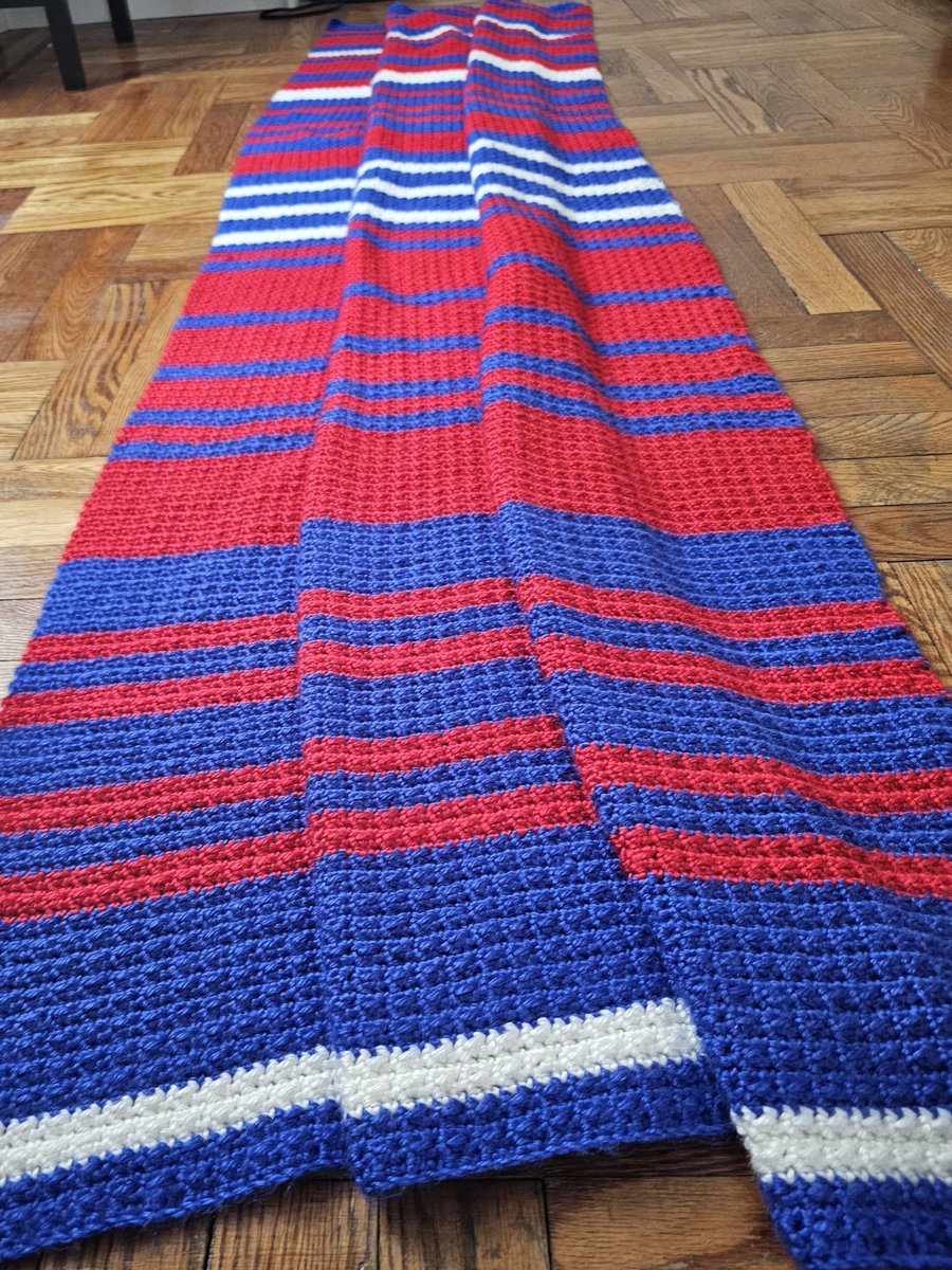 lefttoremind's tweet image. Game 82/82 and it is finally finished!!!! The 2024-25 @NYRangers Scoreboard Blanket is complete!!!!