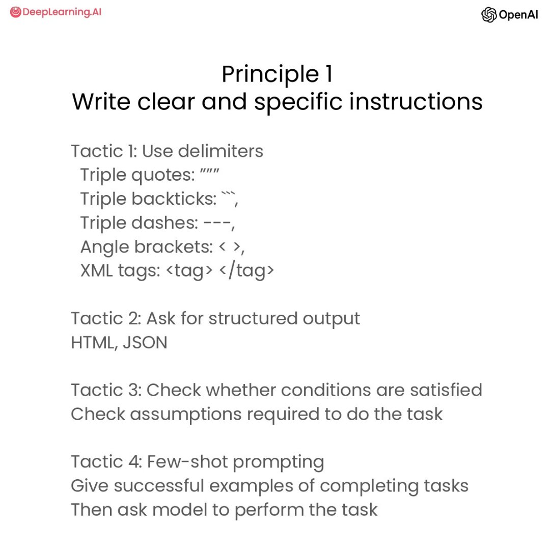 DeepLearningAI's tweet photo. In the popular short course "ChatGPT Prompt Engineering for Developers," you will learn essential principles for crafting effective prompts to get better results. 

Get hands-on experience by coding and exploring different prompt variations to understand input and output dynamics.

Enroll now and enhance your prompting skills: https://t.co/6Hxt6FZQLM