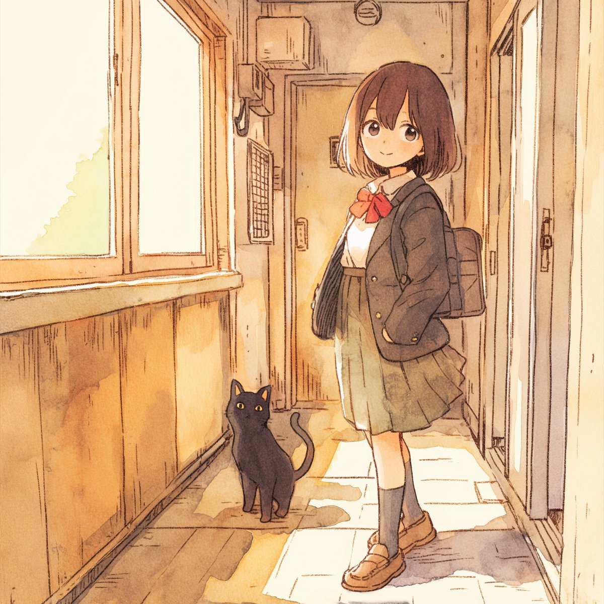 「」|黒猫さん🐈‍⬛のイラスト