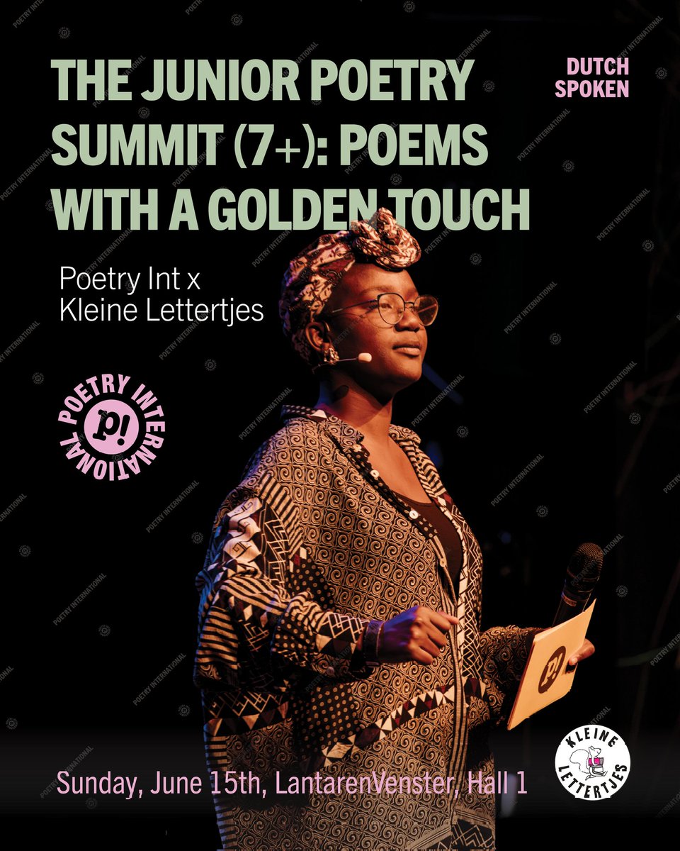 She won every poetry prize - twice! Bette Westera &amp; music duo Luc &amp; Marcelle bring poems, laughs &amp; music for kids 7+!
🌐 Info on poetryinternational.com
🗓️ June 15 | 📍 LantarenVenster | 🎟️ FREE
🎫 For full festival access: ow.ly/CJYJ50VAY09
#poetryforkids #portryfestival