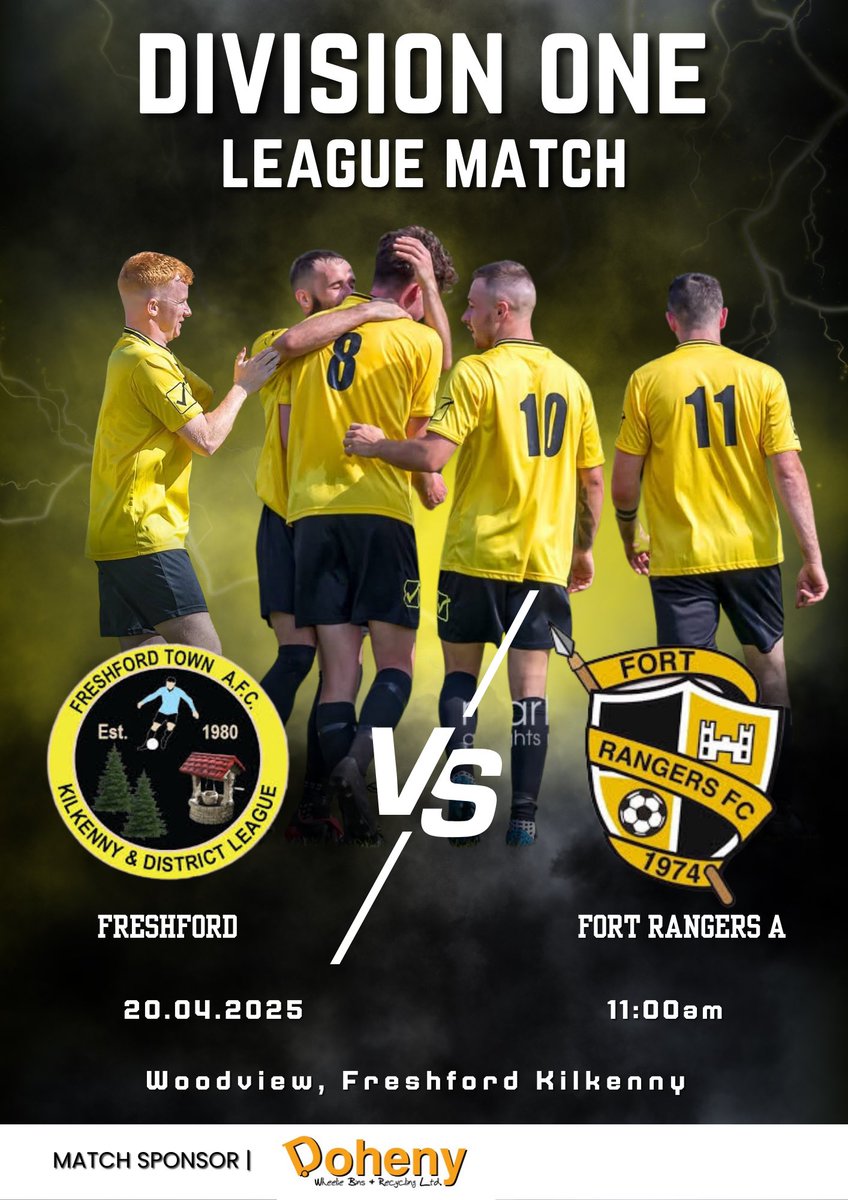 fort_rangers's tweet photo. Our lads are on the road Sunday to Freshford Town. It’s there second last league game and all three points are vital. #FORZAFORT #SUPPORTTHEFORT https://t.co/x4XG2g5GfB