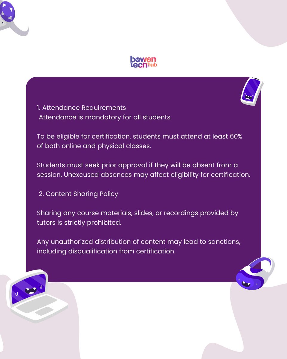 bowentechub's tweet photo. We don’t just build tech — we build culture.
Introducing the Bowen Tech Hub Student Code of Conduct:
where respect, innovation, and community come first.
Read it. Live it. Lead with it https://t.co/ejCz4XBZIi
