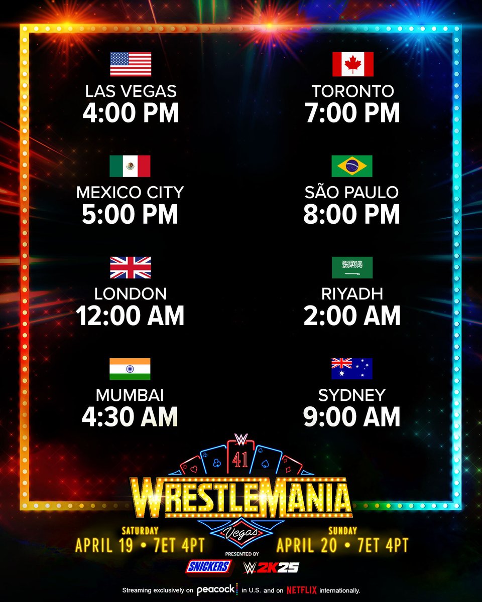 WWE's tweet photo. Set your clocks. ⏰

It's almost time for #WrestleMania! https://t.co/rmJBsI8yAF