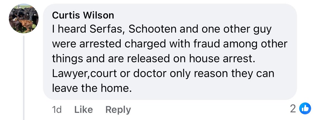 buperac's tweet image. Kevin Serfas, large cattle farmer in Southern Alberta, who continually slammed the Freedom Convoy and the unvaxxed, spent the entire Covid era scamming his local community out of millions, including his own employees, and the Government. 
Serfas was director of the Picture Butte…