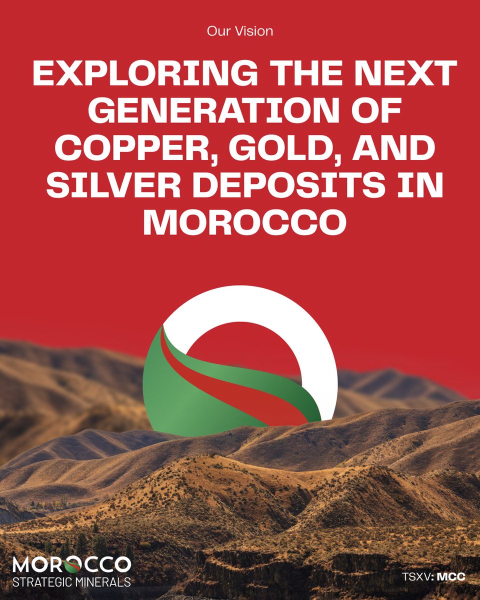 MoroccoCorp's tweet photo. We're dedicated to exploring the next generation of copper, gold &amp; silver deposits in Morocco. Our flagship projects - Timarighine, Tifernine &amp; BMR - are strategically located in highly prospective geological settings, each with the potential to host significant mineral resources https://t.co/5BIu8w3qlY