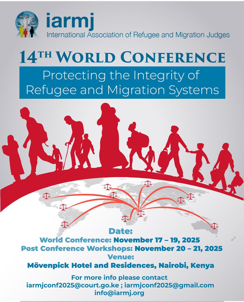 mamadou_dbalde's tweet photo. Very pleased to host Justice Isaac Lenaola of @THE_SCOK & President of the International Association of Refugee and Migration Judges (#IARMJ). Looking forward to a very productive 14th Global @IARMJ conference, taking place in #Nairobi later this year, the first time in Africa. https://t.co/MHvy5nFzYl