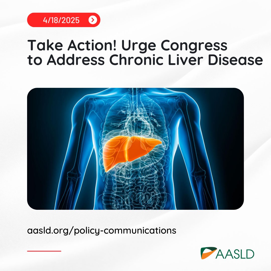 AASLD (@aasldtweets) on Twitter photo AASLD needs your help to urge members of the House of Representatives to sign and address the rising burden of #ChronicLiverDisease. Visit Policy Communications to take action now! #Hepatology bit.ly/4ckbExT AASLD needs your help to urge members of the House of Representatives to sign and address the rising burden of #ChronicLiverDisease. Visit Policy Communications to take action now! #Hepatology bit.ly/4ckbExT