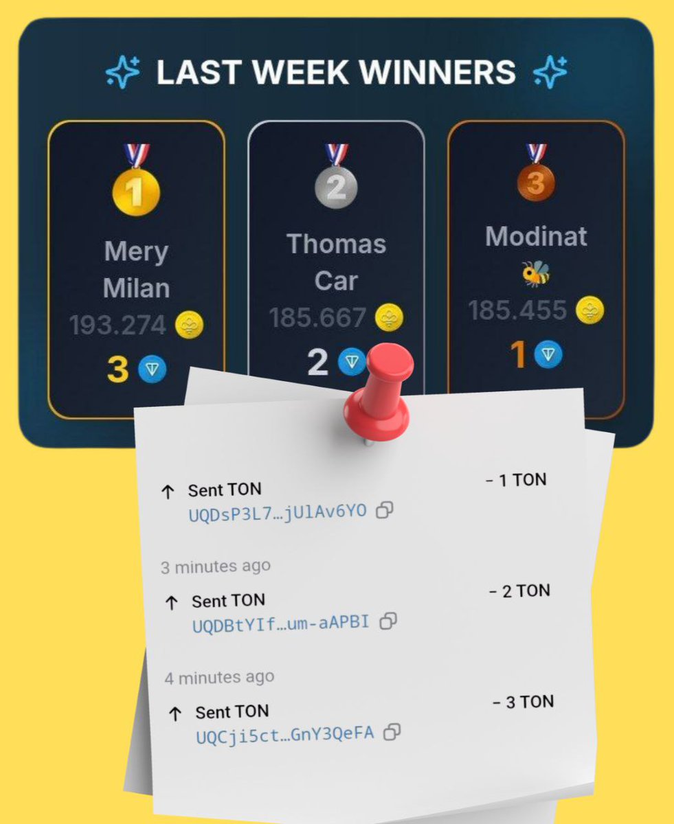 🏆Round 3 Mining Rewards Dropped!

🔥 The competition was wild, the miners were unstoppable and now the winners have received their BeeCoin rewards directly in their wallets! 💸🐝

#BeeCoin #CryptoMining 

🌐 Click here to Join BeeCoin now (t.me/Bee_CoinBot/ap…)