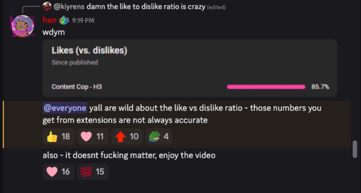 BeanManGuy2's tweet photo. @FearedBuck As I much as I don’t like the content cop, it’s not true, this has been revealed from his discord mod https://t.co/aSdbvACFqN