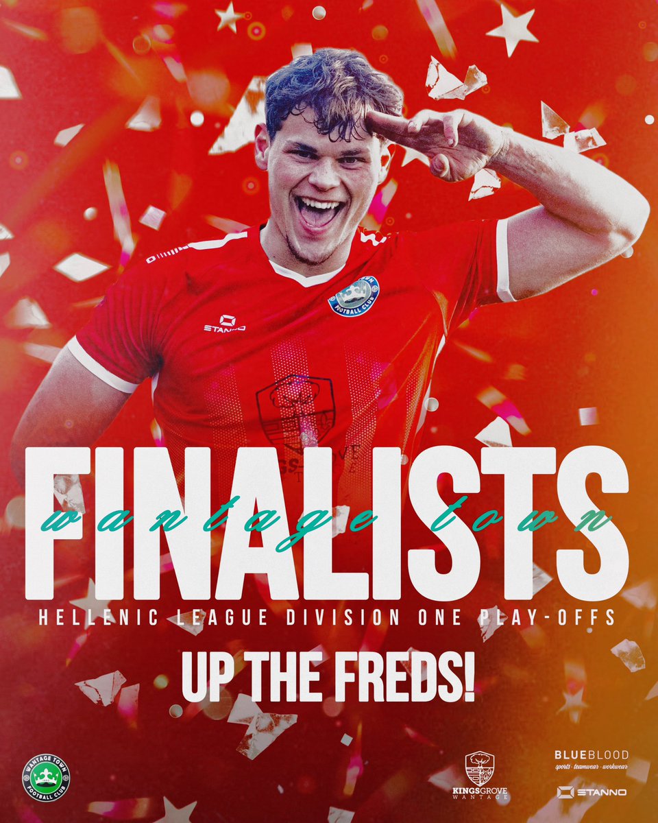 WantageTownFC's tweet photo. The Freds are play-off finalists! We will face @Abutdfc on a date TBC 👀 https://t.co/zoEKKBgMOW