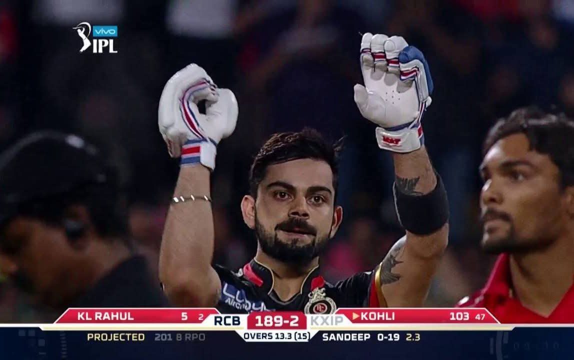 Again91_of_79's tweet photo. @Action_kamen___ Half of your fanbase was hyping this innings (3 years before the match I'm referring to) when they heard rain, Punjab and Chinnaswamy 😭 https://t.co/ckhAk8yCLQ