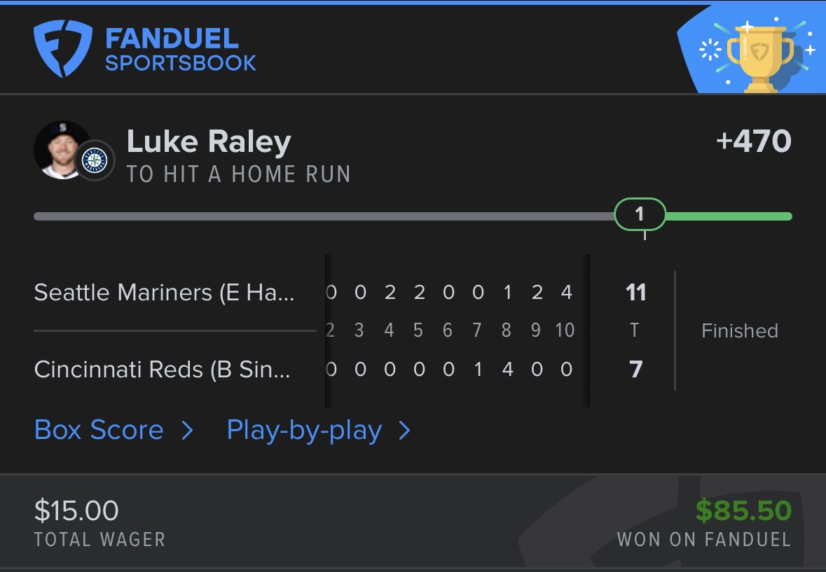 FlexAndFortune's tweet photo. Solo nuke season continues 💣💣
✅ Luke Raley HR (+470) → $85.50
✅ Brent Rooker HR (+300) → $100
Straight shots, no sweat. Keep swinging! ⚾️🔥 #MLB #DingerPlays #FanDuel #FlexAndFortune #GamblingX #GamblingTwitter https://t.co/0oj3LaURXf