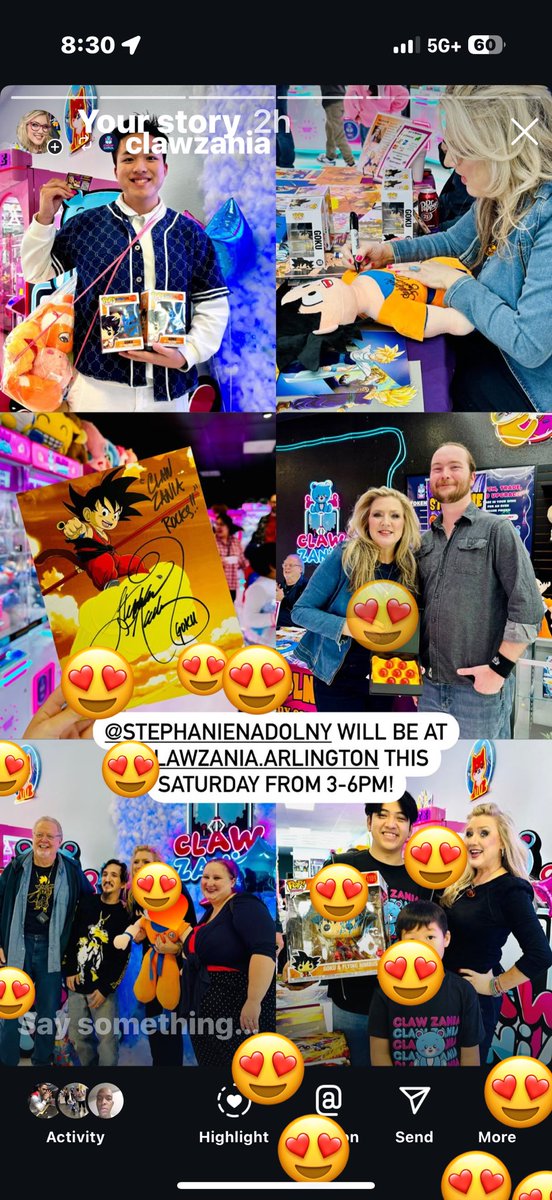 This Saturday (tomorrow) I'll be meeting patrons &amp; signing autographs at the Arlington Tx location of ClawZania:) Such a fun place to bring the family, play games &amp; win plushies! 😍#clawzania