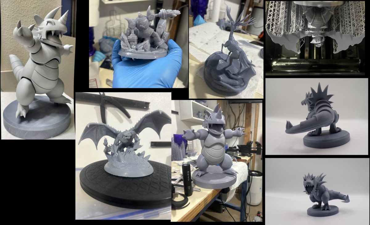 Some of the current models being test printed before listing!