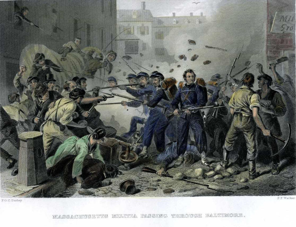 CivilWarLegends's tweet photo. April 18, 1861: Baltimore riots erupt as pro-Confederate mobs stone Union troops. The war’s first blood spilled not on a battlefield, but in the streets—a warning that conflict would divide not just states, but communities. #CivilWarHistory https://t.co/xXSeSXbpWA