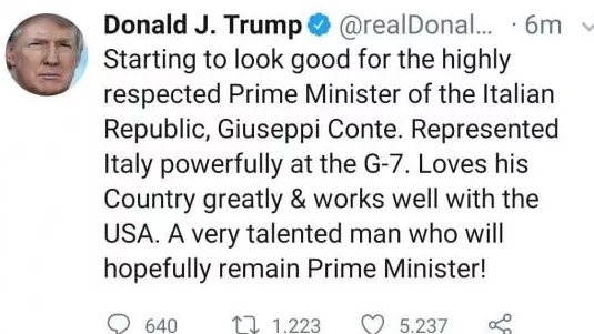 Riuscite a trovare qual è la differenza? 

(si bravi, uno è su Twitter, l'altro su Truth)
#MeloniTrump