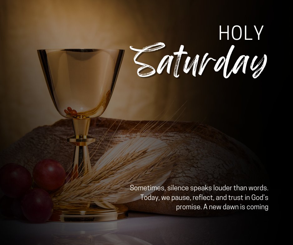 A quiet day of waiting, hope, and reflection. Between the sorrow of the cross and the joy of the resurrection, we hold on to faith in the silence. ✨