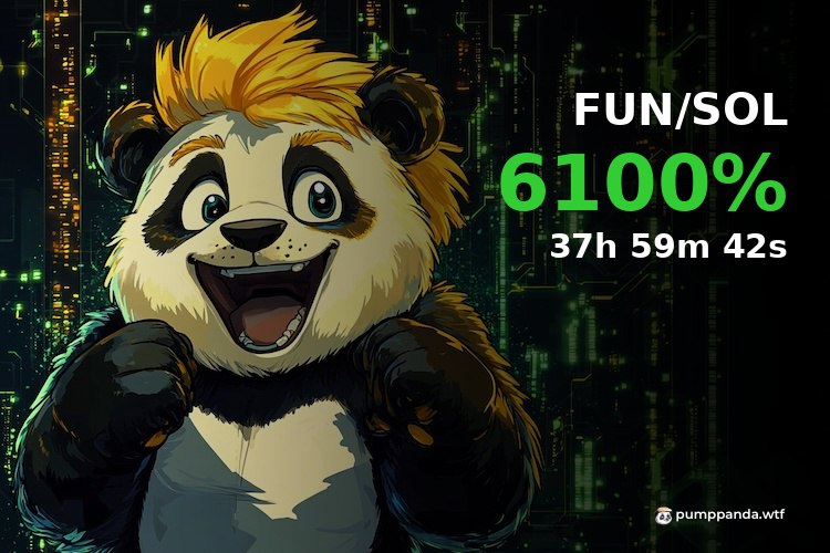 $FUN up 61.0x! 🚀

Called in our free Pump Panda signal group at $54.0K marketcap.

Many more bangers in our free group. Join now via the link in our bio and win with our community! 🐼

Top performers last 24h:
$FUN - 77.8x
$FISH - 9.9x
$K2-18B - 8.1x
$MIXE - 6.9x
$Gödel - 4.0x