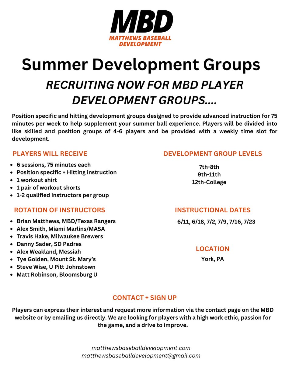 Matthews Baseball Development tweet media