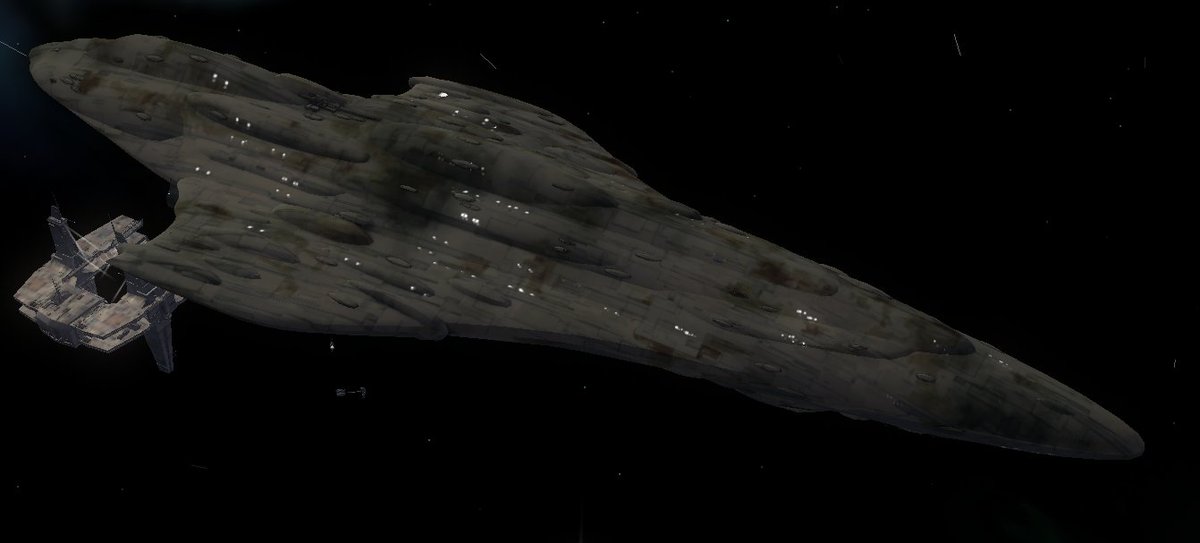 EmpireInFlames's tweet photo. Remember how, in SWG: Jump to Lightspeed, the Empire had a Star Destroyer but the Rebellion didn't have anything close to that scale? The biggest things they ever got were a space station and a Nebulon-B Frigate?

Yeah, about that... https://t.co/RbL88qSFjz